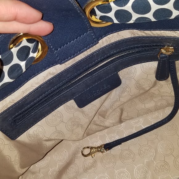 Mk Jet Set Scarf Tote (Blue) - Picture 8 of 11